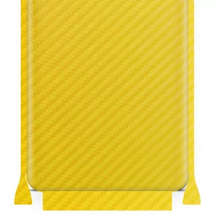 Folia naklejka skórka strukturalna na TYŁ+BOKI do Huawei Mate 30 -  Carbon Żółty - apgo SKINS - Szkła hartowane na telefon - miniaturka - grafika 1