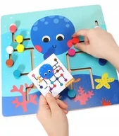 Łamigłówki - Gra Logiczna Labirynt Drewniany Ośmiornica Pod Wodą Jhtoy-647 - miniaturka - grafika 1
