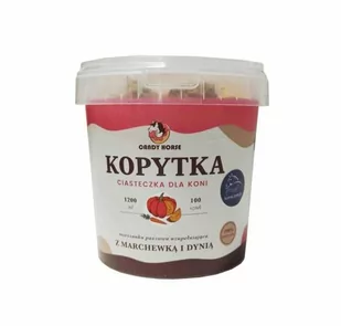 Candy Horse Ciasteczka dla konia kopytka z marchewką i dynią 1,2L - - Pasze dla zwierząt - miniaturka - grafika 1