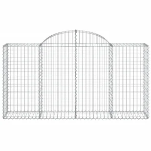 vidaXL Kosze gabionowe, 2 szt, 200x50x100/120 cm, galwanizowane żelazo - Ogrodzenia - miniaturka - grafika 5
