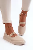 Trampki damskie - Damskie Trampki Big Star NN274602 Beżowe-41 - miniaturka - grafika 1