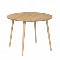 Ławy i stoliki kawowe - Stolik okrągły z drewna dębowego Modern Oak, Wykończenie nogi - Buk olejowany, Średnica blatu [cm] - 88, Wysokość [cm] - 67 - miniaturka - grafika 1