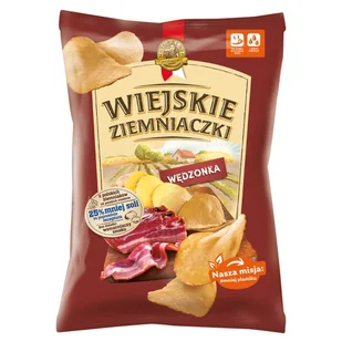 "Wiejskie ziemniaczki Krojone Wędzone 130g - Chipsy - miniaturka - grafika 1