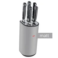 Noże kuchenne - Zestaw 5 noży w bloku chłodny szary matt - miniaturka - grafika 1