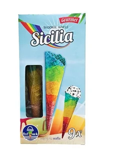 Soforek Wafle do lodów kolorowe rożki Sicilia162 g - Zdrowa żywność - miniaturka - grafika 1