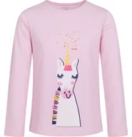 Bluzki dla dziewczynek - T-shirt z długim rękawem dla dziewczynki, z jednorożcem, różowy, 2-8 lat - miniaturka - grafika 1