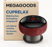 Masażery - Elektryczny masażer bańkowy z funkcją podgrzewania do pleców i szyi DE. - miniaturka - grafika 1