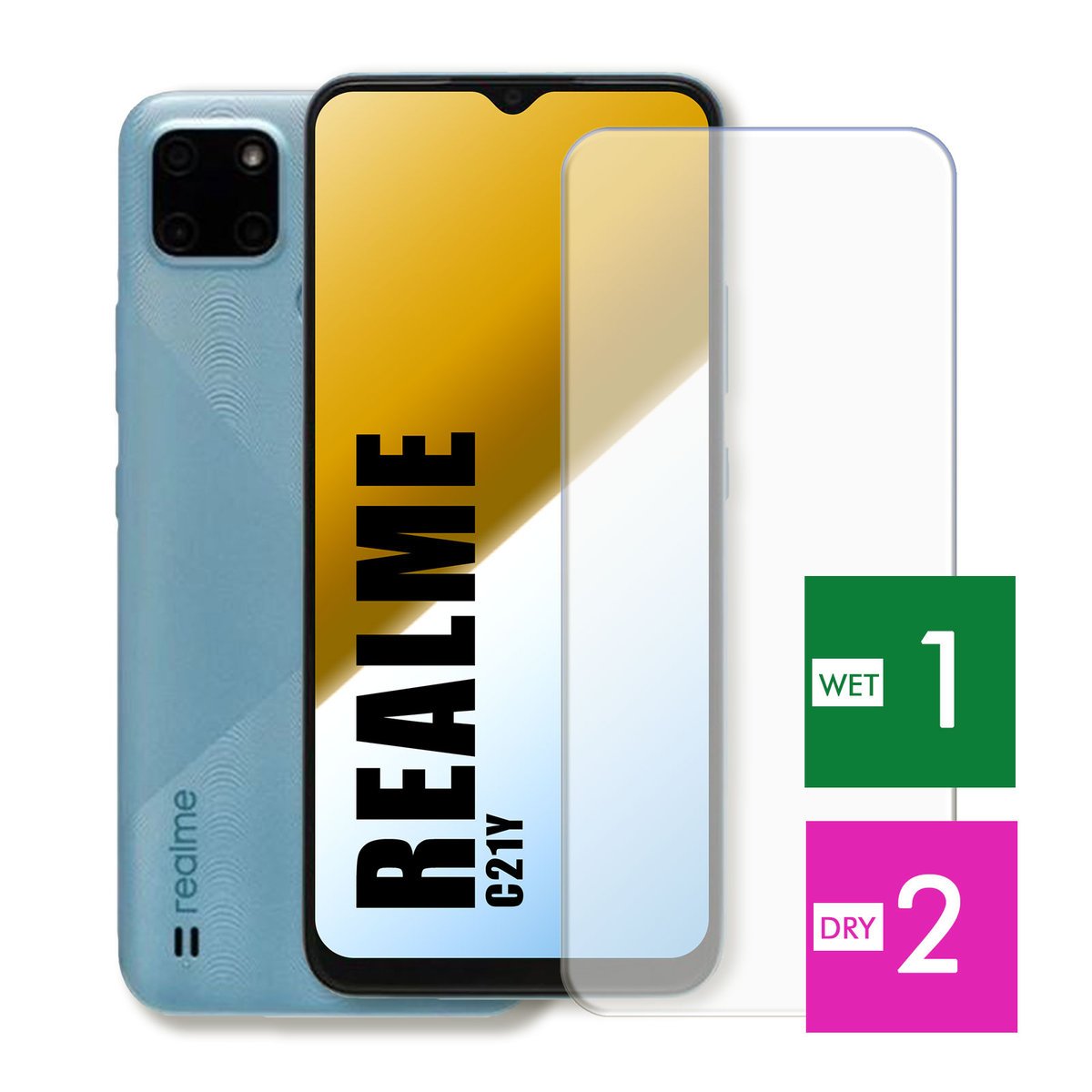 WZMOCNIONE SZKŁO DO REALME C21Y SZYBKA HARTOWANE 9H JAKOŚĆ