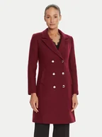 Płaszcze damskie - Rinascimento Płaszcz wełniany CFC0126118003 Bordowy Regular Fit - miniaturka - grafika 1