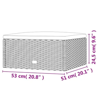 vidaXL 7-cz. zestaw wypoczynkowy do ogrodu, poduszki, czarny rattan PE - Meble ogrodowe - miniaturka - grafika 12