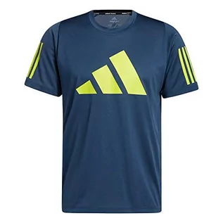 Koszulki męskie - Adidas Koszulka męska FL 3 Bar Tee podkoszulek Crew Navy S GL8921 - grafika 1