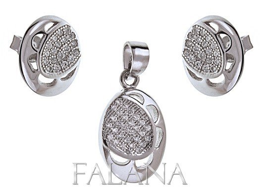 Srebrny Komplet Mikro-Cyrkonia z0315 - 4,3g.