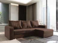 Pościel - Masseno Narożnik CARL z funkcją spania i pojemnikiem na pościel Kształt L, Rozkładana sofa, Rogówka - Brązowy, KRONOS 06 - miniaturka - grafika 1