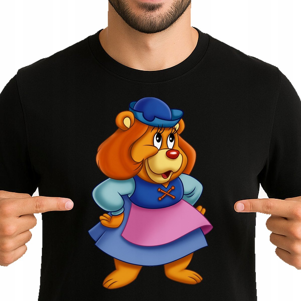 ŚMIESZNA KOSZULKA BUNIA GUMISIE stylowa i wygodna PREMIUM XL 3499 CZARNA