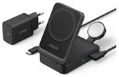 Ładowarki do telefonów - Anker MagGo 15W 3w1 czarna - miniaturka - grafika 1
