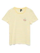 Koszulki i topy damskie - Vero Moda Koszulka w kolorze żółtym - miniaturka - grafika 1