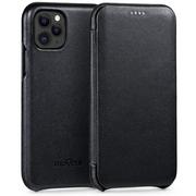 Etui i futerały do telefonów - moVear moVear Skórzane Etui Slim do iPhone Xs MAX | Elegancki Pokrowiec z klapką, book case | flipSide S Skóra Gładka, Czarny AI11PS0SLSBBKBK - miniaturka - grafika 1