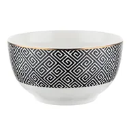 Miski i półmiski - Salaterka Lauren złota obwódka 13 cm biało-czarny - miniaturka - grafika 1