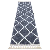 Dywany - Dywan, Chodnik BERBER CROSS szary - do kuchni, przedpokoju, na korytarz 80x200 cm - miniaturka - grafika 1