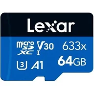 Karty pamięci - Lexar 64GB High-Performance 633x microSDXC UHS-I A1 V30 - miniaturka - grafika 1