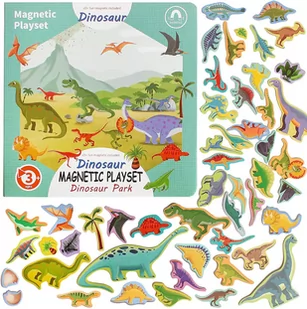 Książeczka Puzzle Magnetyczne Układanka Dinozaury - Układanki dla dzieci - miniaturka - grafika 1