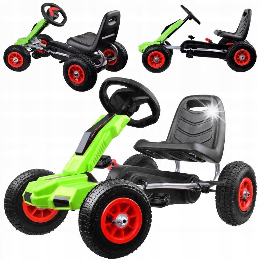 Pojazd sportowy GOKART na pedały dla dzieci do 30 kg Pompowane koła SP0152