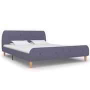 Łóżka - vidaXL Rama łóżka, jasnoszara, tapicerowana tkaniną, 180 x 200 cm - miniaturka - grafika 1