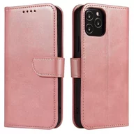 Etui i futerały do telefonów - Magnet Hurtel Case elegancki futerał etui pokrowiec z klapką i funkcją podstawki Xiaomi Redmi 10X 4G / Xiaomi Redmi Note 9 różowy - miniaturka - grafika 1