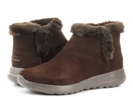 Botki damskie - SKECHERS BOTKI BRĄZOWE WSUWANE SKÓRZANE 35 Ż5C - miniaturka - grafika 1