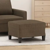 Pufy i podnóżki - Podnóżek, brązowy, 60x50x41 cm, tapicerowany tkaniną - miniaturka - grafika 1