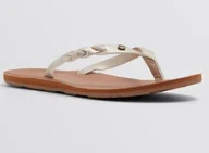 Klapki i japonki damskie - ROXY JAPONKI DAMSKIE WSUWANE NA LATO ZŁOTE 36 Ż9M - miniaturka - grafika 1