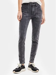 Desigual Jeansy 23WWDD91 Szary Slim Fit - Spodnie damskie - miniaturka - grafika 1