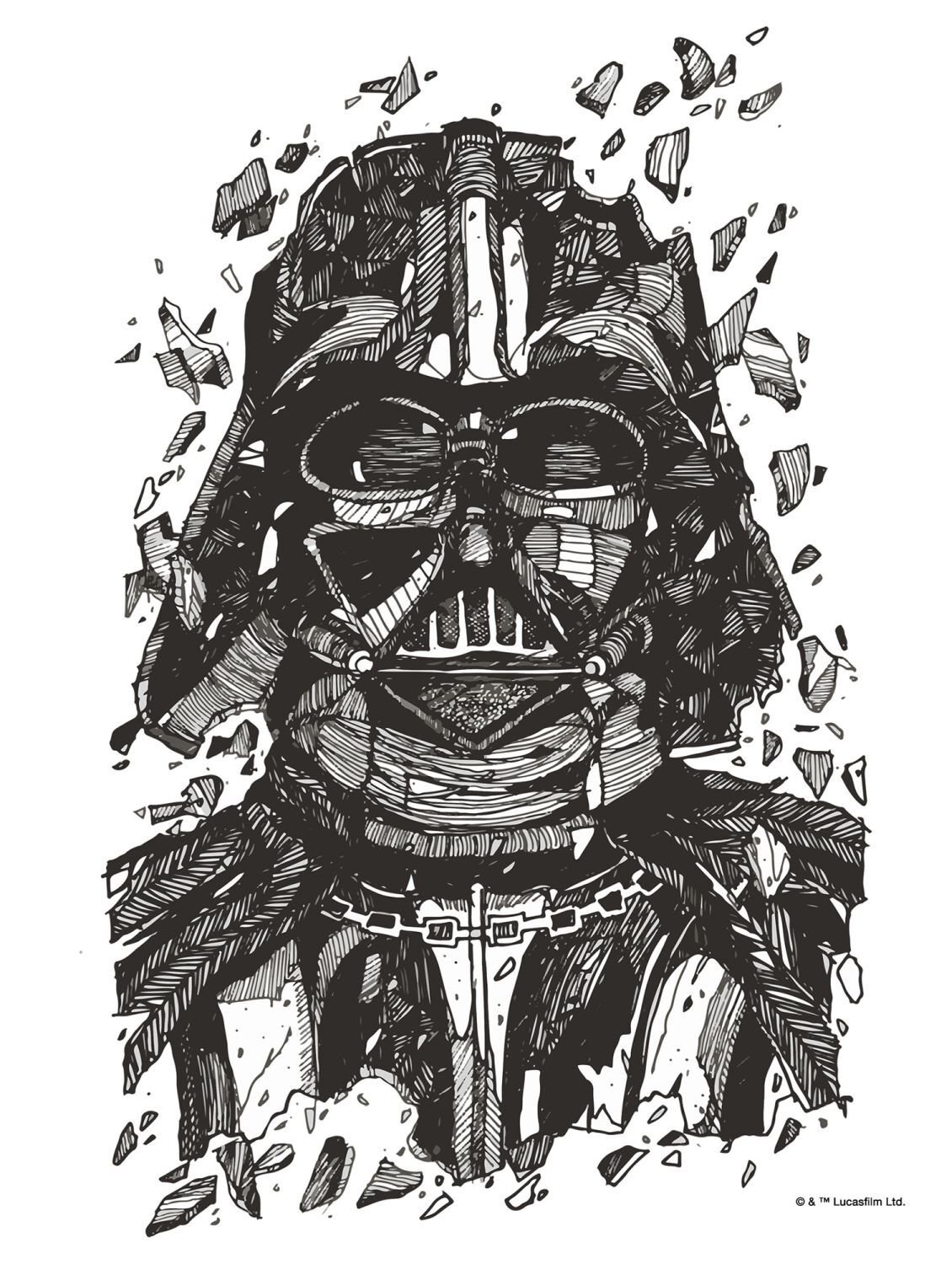 Disney plakat Star Wars czarno-białym - 612189 - 30 x 40 cm