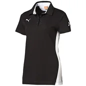 Koszulki i topy damskie - PUMA Damska koszulka polo rekreacyjna Czarny - czarny/biały M - miniaturka - grafika 1