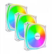 Wentylatory komputerowe - Wentylator Montech Zestaw wentylatorów AX120 Pro PWM White 120mm 3-pak AX120 PRO (W) 3 in 1 - miniaturka - grafika 1