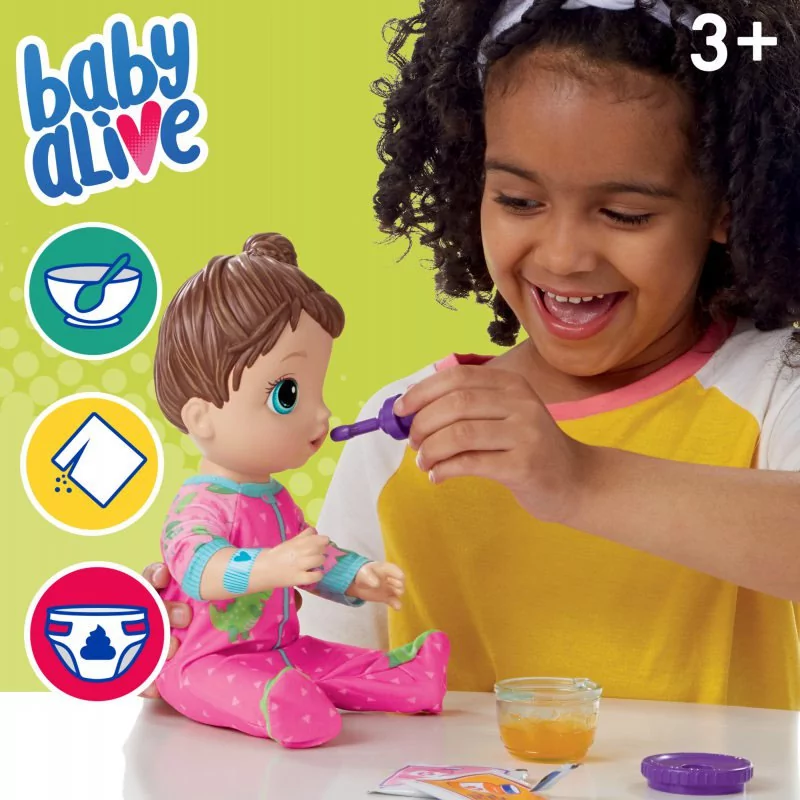 Hasbro BABY ALIVE Chorowitek lalka brunetka p2 E6942