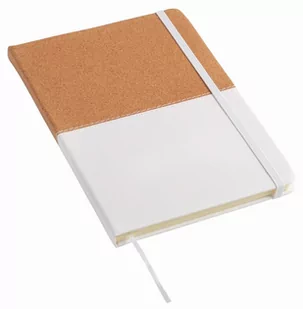 Notes CORKY w formacie A5, biały, brązowy - Notesy i bloczki - miniaturka - grafika 1