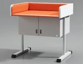 Meble i wyposażenie gabinetów medycznych - SBN-S stanowisko do badania i przewijania niemowląt z szafką - miniaturka - grafika 1