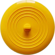 Korki do umywalek - Silikonowy korek do wanny, korek do zlewu, średnica 15,3 cm, uniwersalny korek spustowy (1 sztuka, żółty) - miniaturka - grafika 1