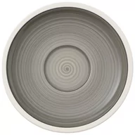 Filiżanki - Villeroy & Boch Manufacture gris spodek do kawy, ręcznie malowane naczynia z wysokiej jakości szarości, 16 cm podstawka pod filiżankę do kawy, porcelana, biała, 16 x 16 x 2 cm 10-4231-1310 - miniaturka - grafika 1