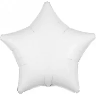 Balony i akcesoria - Balon foliowy metalik biały gwiazda 48cm - miniaturka - grafika 1