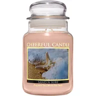 Świece - Cheerful Candle duża świeca zapachowa w szklanym słoju 2 knoty 24 oz 680 g - Sand N Surf - miniaturka - grafika 1