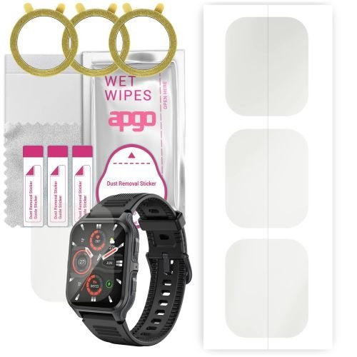 3x folia ochronna hydrożelowa MATOWA do Colmi P73 - apgo Smartwatch Hydrogel MATTE Protection Ochrona na ekran smartwatcha