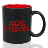 Kubki - Kubek Czarny Wnętrze Czerwone OJCIEC DYREKTOR Grawer Prezent Wiele Wzorów - miniaturka - grafika 1