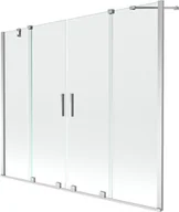 Parawany nawannowe - Mexen Velar Duo parawan nawannowy 2-skrzydłowy przesuwny 200 x 150 cm, transparent, chrom - 896-200-000-02-01 - miniaturka - grafika 1