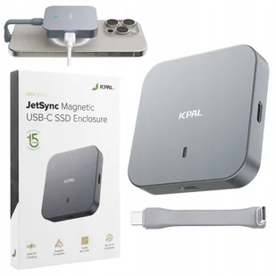 JCPal Obudowa Kieszeń SSD na Dysk NVMe M.2 2230 MagSafe USB-C iPhone 16/15 - Akcesoria do smartwatchy JCPal Obudowa Kieszeń SSD na Dysk NVMe M.2 2230 MagSafe USB-C iPhone 16/15 - Akcesoria do smartwatchy - miniaturka - grafika 1