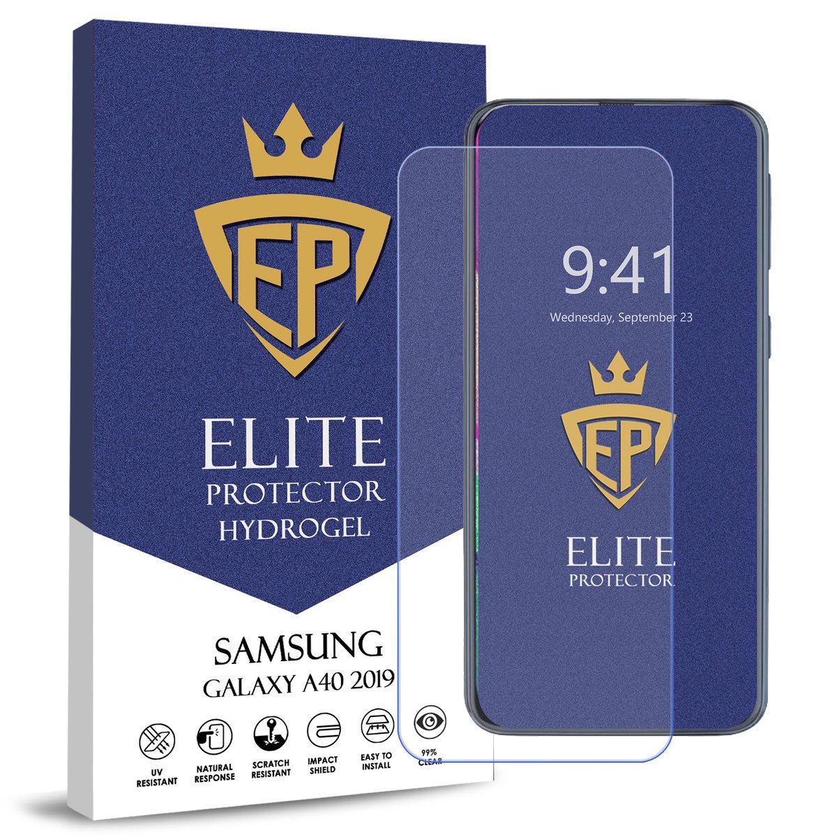 FOLIA 5D CAŁY EKRAN NA TELEFON DO SAMSUNG GALAXY A40 2019 HYDROŻELOWA