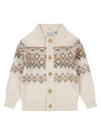 Swetry dla chłopców - Dirkje Kardigan w kolorze beżowym - miniaturka - grafika 1