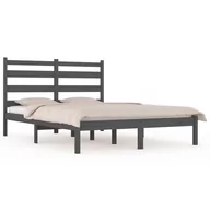 Łóżka - Lumarko Rama łóżka, szara, lite drewno sosnowe, 180x200 cm, Super King - miniaturka - grafika 1