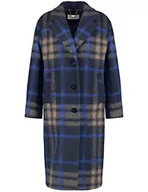 Płaszcze damskie - Gerry Weber Damski płaszcz 850019-31013 wełna, niebieski wzór, 44 - miniaturka - grafika 1